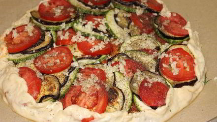 Рецепт рататуя на хрустящей галете