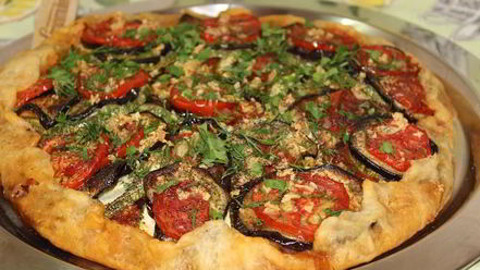 Рецепт рататуя на хрустящей галете