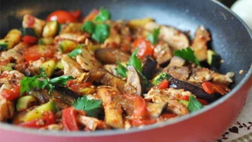 Рецепт рататуя с курицей