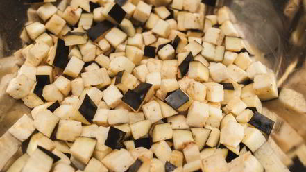 Рецепт яркого рататуя с семгой