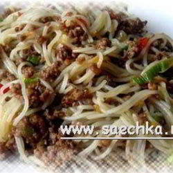 Рецепт Рисовой лапши с фаршем и овощами