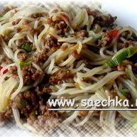 Рецепт Рисовой лапши с фаршем и овощами