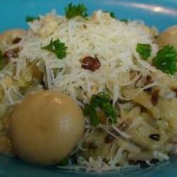 Рецепт Итальянского ризотто с маринованными грибами и сыром Джюгас