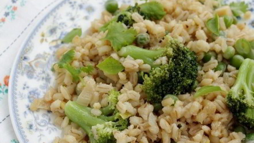Рецепт перлового ризотто с зелеными овощами