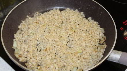 Рецепт перлового ризотто с зелеными овощами