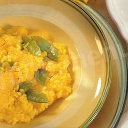 Рецепт Ризотто с апельсинами, сахарным горошком и шафраном