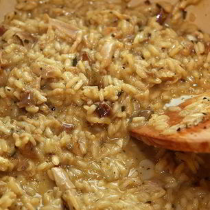 Рецепт Ризотто с белыми грибами и апельсинами