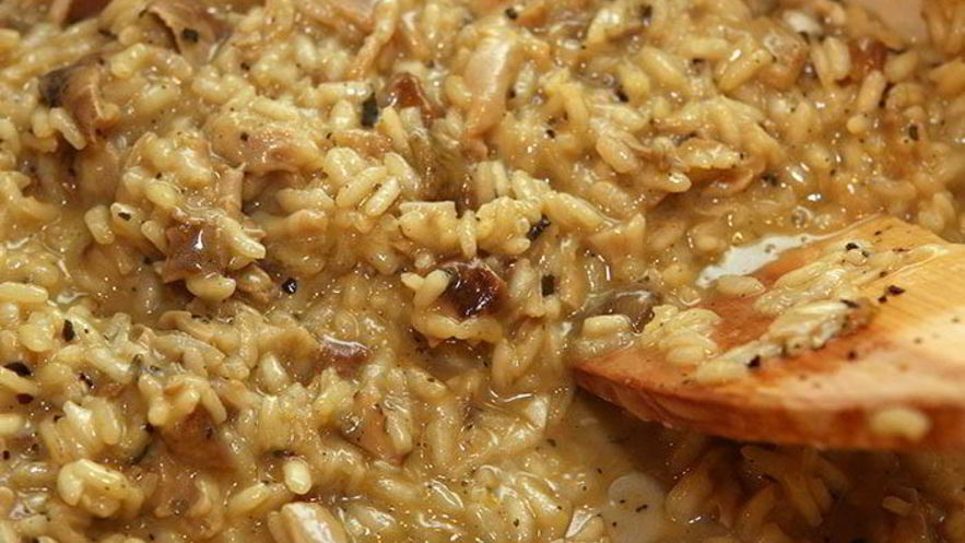 Рецепт ризотто с белыми грибами и апельсинами