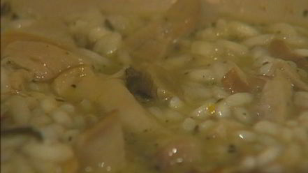 Рецепт ризотто с белыми грибами и апельсинами