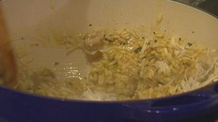 Рецепт ризотто с белыми грибами и апельсинами