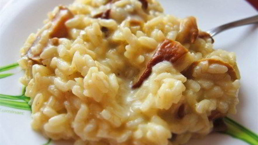 Рецепт ризотто с белыми грибами и сливками