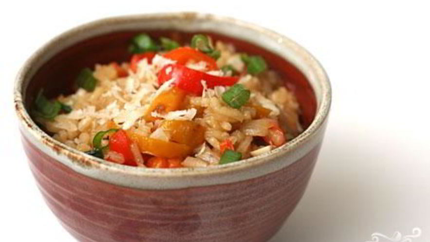 Рецепт ризотто с болгарским перцем