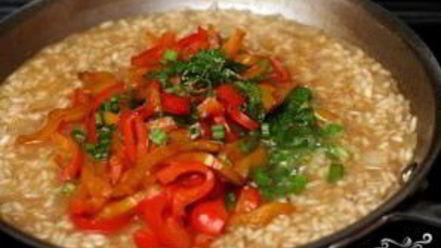 Рецепт ризотто с болгарским перцем