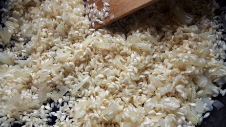 Рецепт ризотто с горошком и мятой