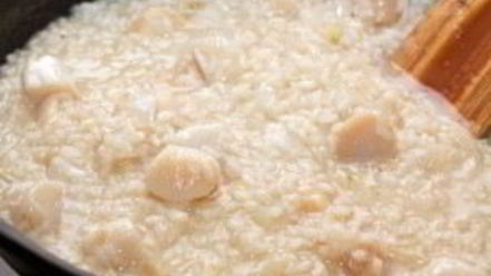 Рецепт ризотто с гребешками