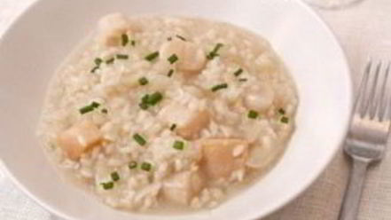 Рецепт ризотто с гребешками