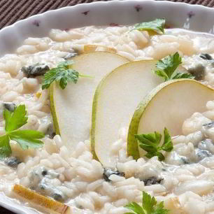 Рецепт Ризотто с грушами и синим сыром