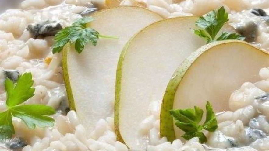 Рецепт ризотто с грушами и синим сыром