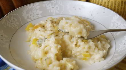 Рецепт ризотто с грушей и горгонзолой