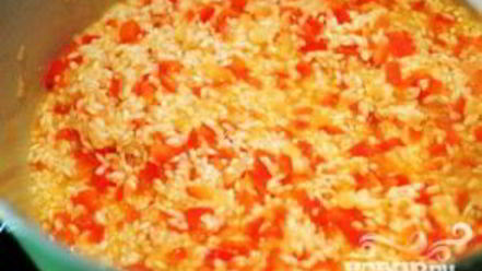 Рецепт ризотто с красным перцем