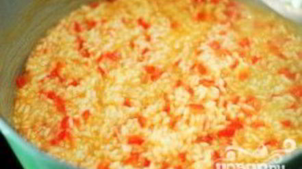 Рецепт ризотто с красным перцем