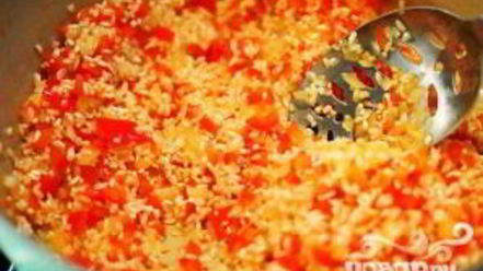 Рецепт ризотто с красным перцем