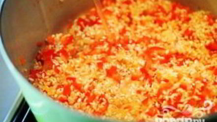 Рецепт ризотто с красным перцем