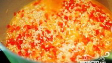 Рецепт ризотто с красным перцем