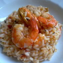 Рецепт Ризотто с мидиями и креветками