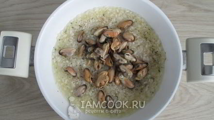 Рецепт ризотто с мидиями