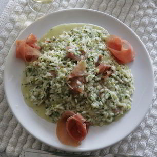 Рецепт Ризотто с мятой и ветчиной