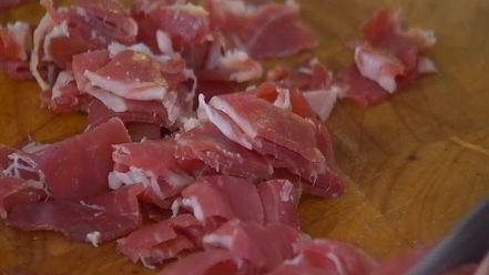 Рецепт ризотто с мятой и ветчиной