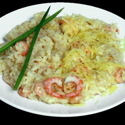 Рецепт Ризотто с шампанским и тигровыми креветками