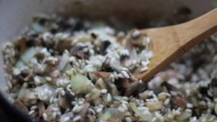 Рецепт ризотто с шампиньонами и луком