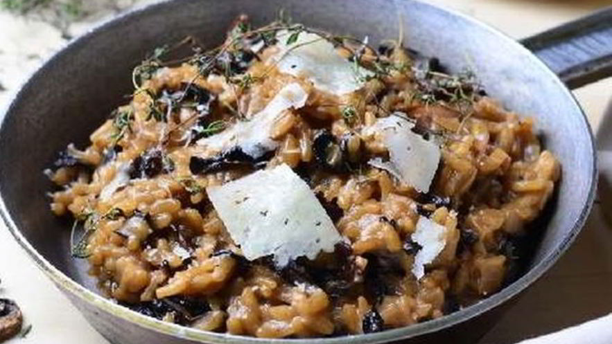 Рецепт ризотто с сухими грибами