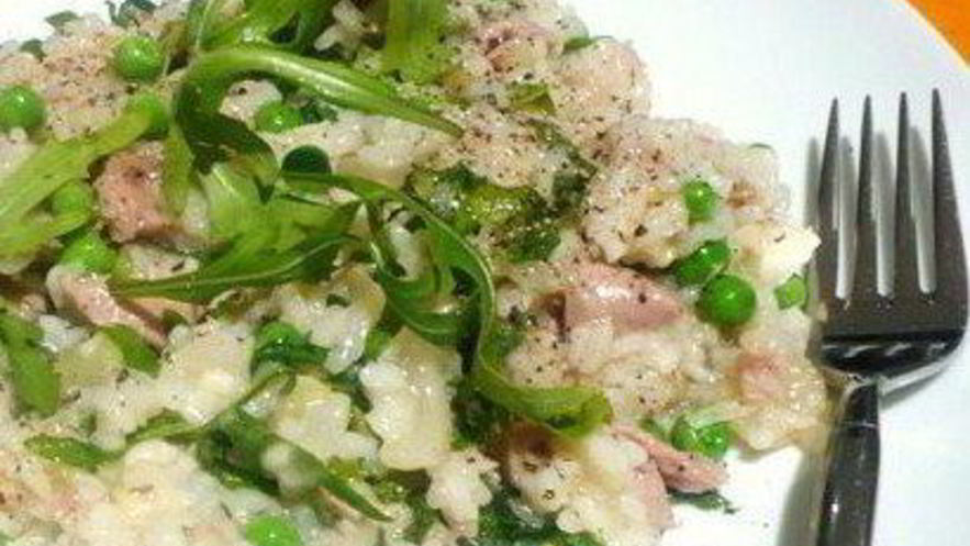 Рецепт ризотто с тунцом и руколой