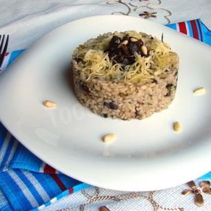 Рецепт Ризотто с замороженными грибами и пармезаном