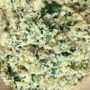 Рецепт Ризотто со шпинатом и козьим сыром