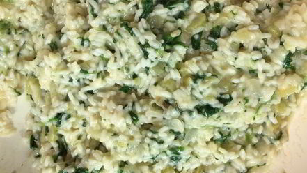 Рецепт ризотто со шпинатом и козьим сыром