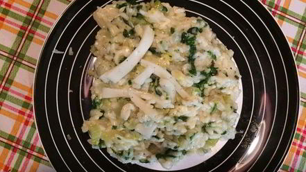 Рецепт ризотто со шпинатом и козьим сыром