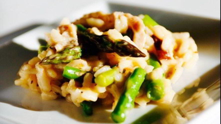 Рецепт ризотто со спаржей и зеленым луком