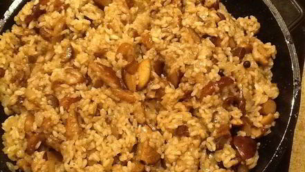 Рецепт сливочного ризотто с польскими грибами и пармезаном