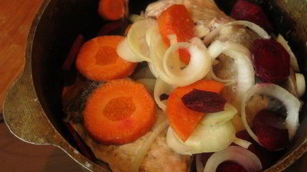 Рецепт фаршированного морковью карп