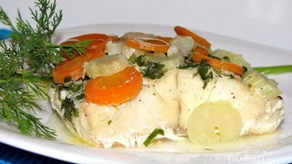 Рецепт Филе палтуса с овощами