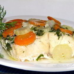Рецепт Филе палтуса с овощами
