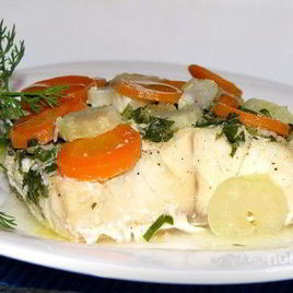 Рецепт Филе палтуса с овощами