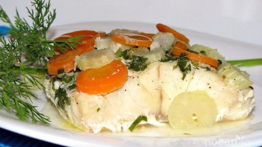 Рецепт филе палтуса с овощами