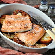 Рецепт Форели с картошкой в духовке