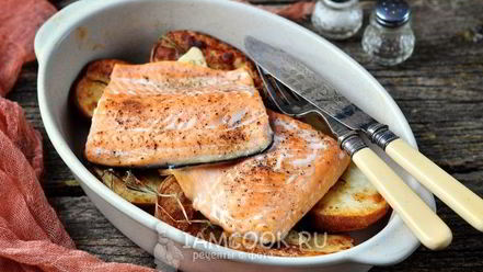 Рецепт форели с картошкой в духовке