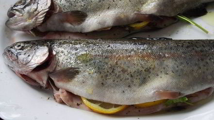 Рецепт форели с пряными травами и лимоном